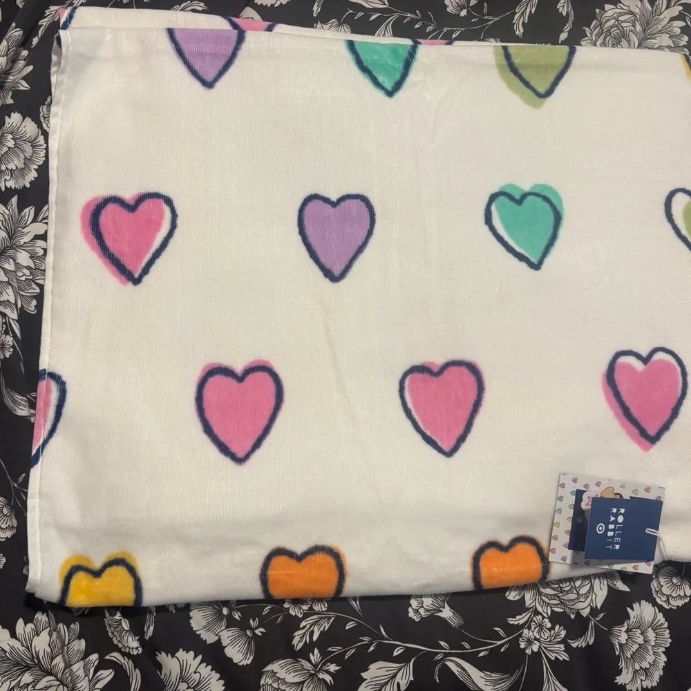 Roller Rabbit x Target Towel with Colorful Heart Print - Picture 1 of 1